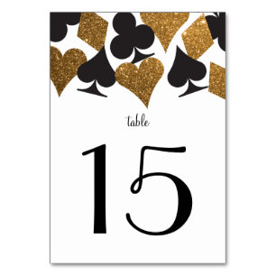 Numéro De Table Destiny Vegas Mariage Réception Gold Table Card