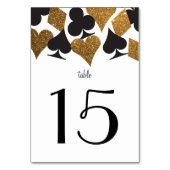 Numéro De Table Destiny Vegas Mariage Réception Gold Table Card (Par défaut)