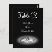 Numéro de table d'éternité (noir) (Devant / Derrière)