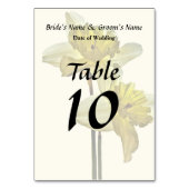 Numéro De Table Deux jonquilles rétroéclairées (Dos)
