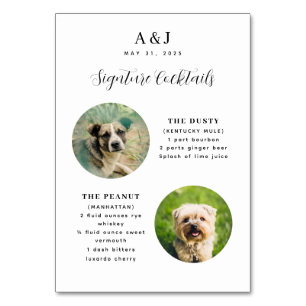 Numéro De Table Deux recettes et Photos Mariage Signature Menu Boi