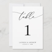 Numéro de table d'événement Mariage noir et blanc (Devant)