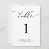 Numéro de table d'événement Mariage noir et blanc (Dos)