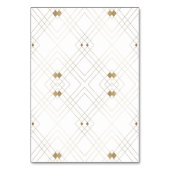 Numéro De Table Diamant Or Blanc Géométrique Mariage Gatsby (Dos)