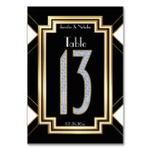 Numéro De Table Diamants Art Déco Mariage Numéro de tableau Treize (Dos)