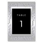 Numéro De Table Diamants d'argent élégant 60e Mariage (Dos)
