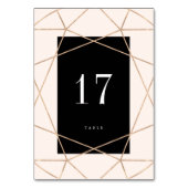 Numéro De Table Diamond Gemstone Géométrique Moderne Mariage éléga (Dos)