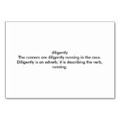 Numéro De Table Diffuser avec diligence les coureurs, lire les car (Dos)