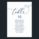 Numéro De Table Dîner De Mariage Élégant, Table D'Assise Des Invit<br><div class="desc">Dîner mariage Carte Carte Tableau De Table Des Invités,  Script Moderne Et Élégant. Customisez le texte et / ou retirez et remplissez avec votre mariage sur le thème (bleu marine).</div>