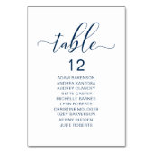 Numéro De Table Dîner De Mariage Élégant, Table D'Assise Des Invit (Dos)
