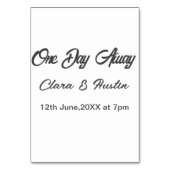 Numéro De Table Dîner de répétition Un jour avant le nom de la nui (Dos)