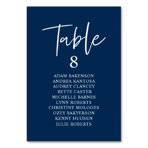 Numéro De Table Dîner Mariage décontracté, Invités Sièges Tableau