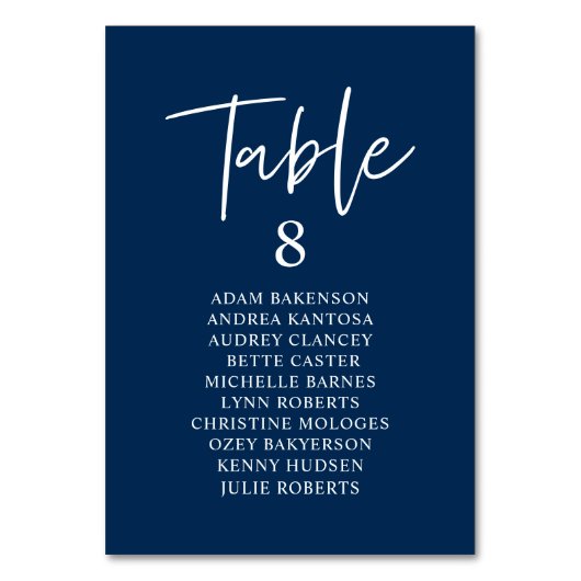 Numéro De Table Dîner Mariage décontracté, Invités Sièges Tableau  (Dos)