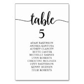Numéro De Table Dîner mariage, Invités Rustiques Sièges Tableau Ta (Dos)
