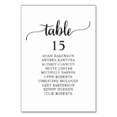 Numéro De Table Dîner mariage, Invités Rustiques Sièges Tableau Ta (Dos)