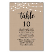 Numéro De Table Dîner mariage, Invités Rustiques Sièges Tableau Ta (Par défaut)