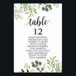 Numéro De Table Dîner mariage, Places de verdure<br><div class="desc">Bienvenue à vos invités avec cette élégante carte de numéro de table de tableau dans un magnifique thème de verdure Eucalyptus. Ces cartes sont indispensables pour tout mariage ou événement qui nécessite des places assises. Avec son design minimaliste mais élégant, la carte de numéro de table du tableau de sièges...</div>