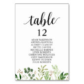 Numéro De Table Dîner mariage, Places de verdure (Dos)