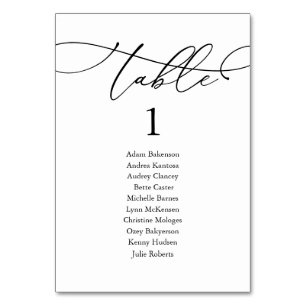 Numéro De Table Dîner mariage, Tableau des places modernes N