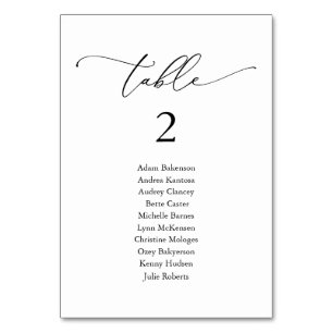 Numéro De Table Dîner mariage, Tableau des places modernes N