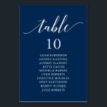 Numéro De Table Dîner mariage, Tableau des places modernes N<br><div class="desc">Mariage Dîner Guest Seating Table Card,  Modern Classy romantique,  bleu marine thème Personnaliser le texte et / ou retirer et remplir avec votre mariage thème.</div>