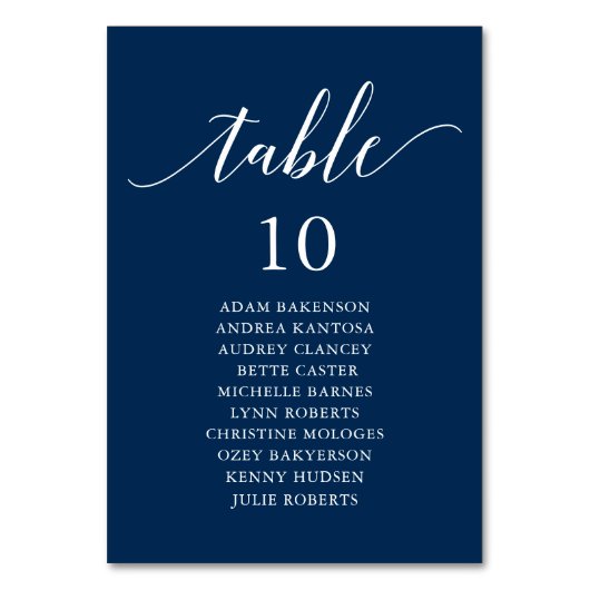 Numéro De Table Dîner mariage, Tableau des places modernes N (Dos)