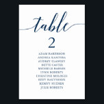 Numéro De Table Dîner mariage, Tableau des places modernes N<br><div class="desc">Mariage Dîner Guest Seating Table Card,  Modern Classy romantique,  bleu marine thème Personnaliser le texte et / ou retirer et remplir avec votre mariage thème.</div>