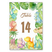 Numéro De Table Dinosaur Baby (Dos)