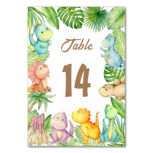 Numéro De Table Dinosaur Baby (Par défaut)