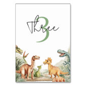 Numéro De Table Dinosaur en ruines fête d'anniversaire (Dos)
