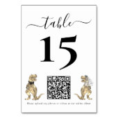 Numéro De Table Dinosaur thème Mariage Photo QR Code (Par défaut)