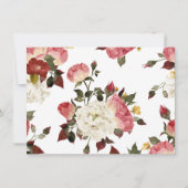 Numéro de table d'invitation de mariage rose (Dos)