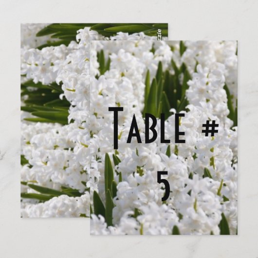 Numéro de table d'invité (Devant / Derrière)