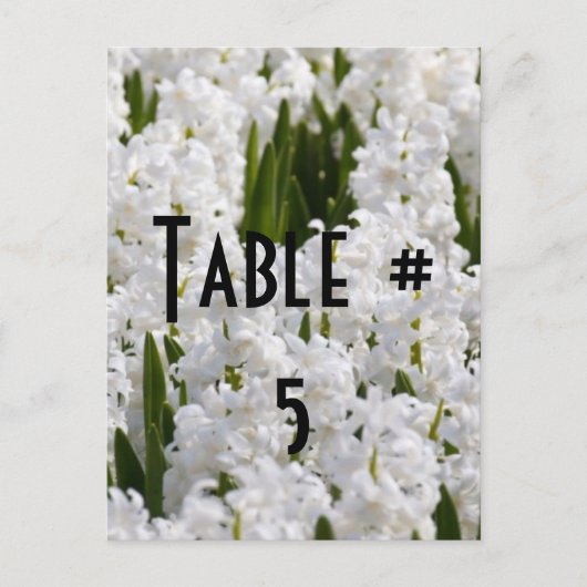 Numéro de table d'invité (Devant)