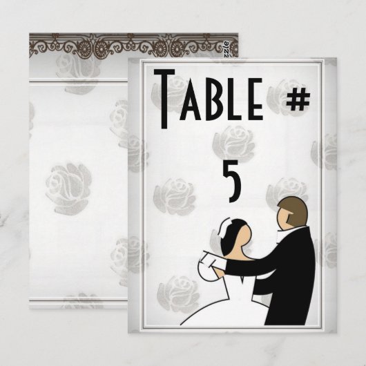 Numéro de table d'invité (Devant / Derrière)