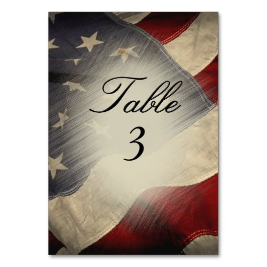 Numéro de table Distants American Flag (Dos)