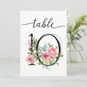 Numéro de table dix de la table des pivoines roses (Debout devant)