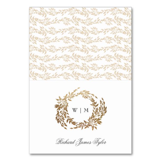 Numéro De Table do-it-yourself Classic Monogram Gold Crest (Par défaut)