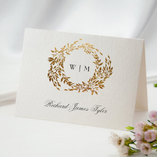 Numéro De Table do-it-yourself Classic Monogram Gold Crest
