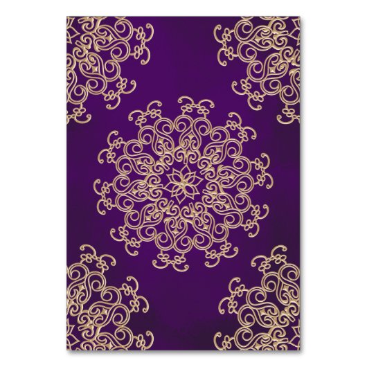 Numéro De Table do-it-yourself Violet Gold Indian Tente Style Sièg (Dos)