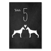 Doberman Pinscher Silhouettes Réception de mariage