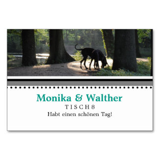 Numéro De Table Doggenfoto Tischkarten