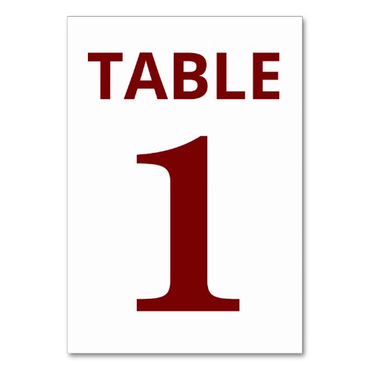 NUMÉRO DE TABLE DOUANE (Dos)