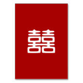Numéro De Table Double Bonheur Rouge foncé - Élégant (Dos)
