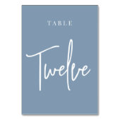 Numéro De Table Douze - table à script bleu foncé (Dos)