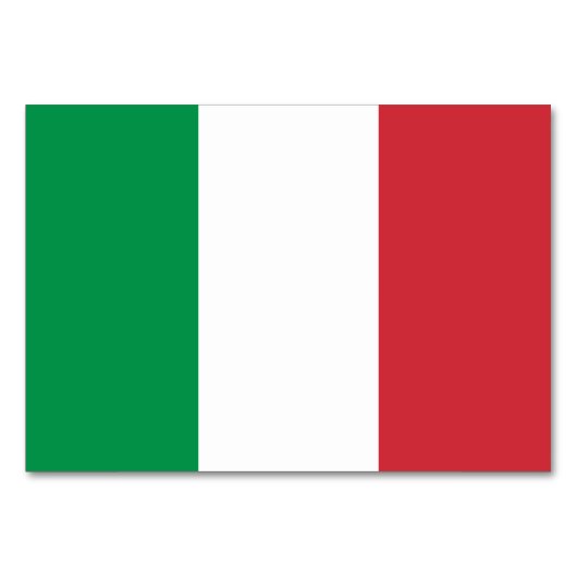 Numéro De Table Drapeau de l'Italie (Devant)
