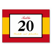 Numéro De Table Drapeau espagnol Espagne Mariage (Devant)