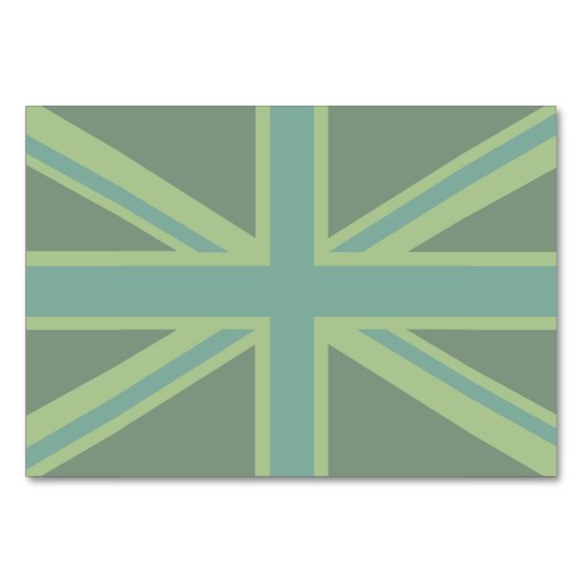 Numéro De Table Drapeau vert Union Jack (Dos)
