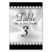 Numéro De Table Draperie classique avec perles (Dos)