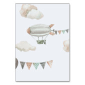 Numéro De Table Dreamy Heaven envoyé Blue Boy Baby shower (Dos)